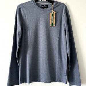 Tailor Vintage Men’s Long Sleeve Crewneck Shirt Soft Casual Top Gray Small